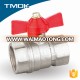 copper ball valve brass stem ptfe sealing butterfly handle factory welding ball valve