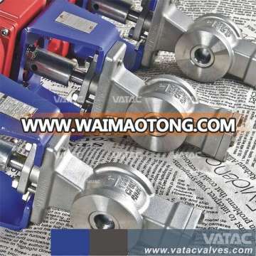 ISO 5211 Quarter Turn Actuator Casting Steel V type ported ball valve